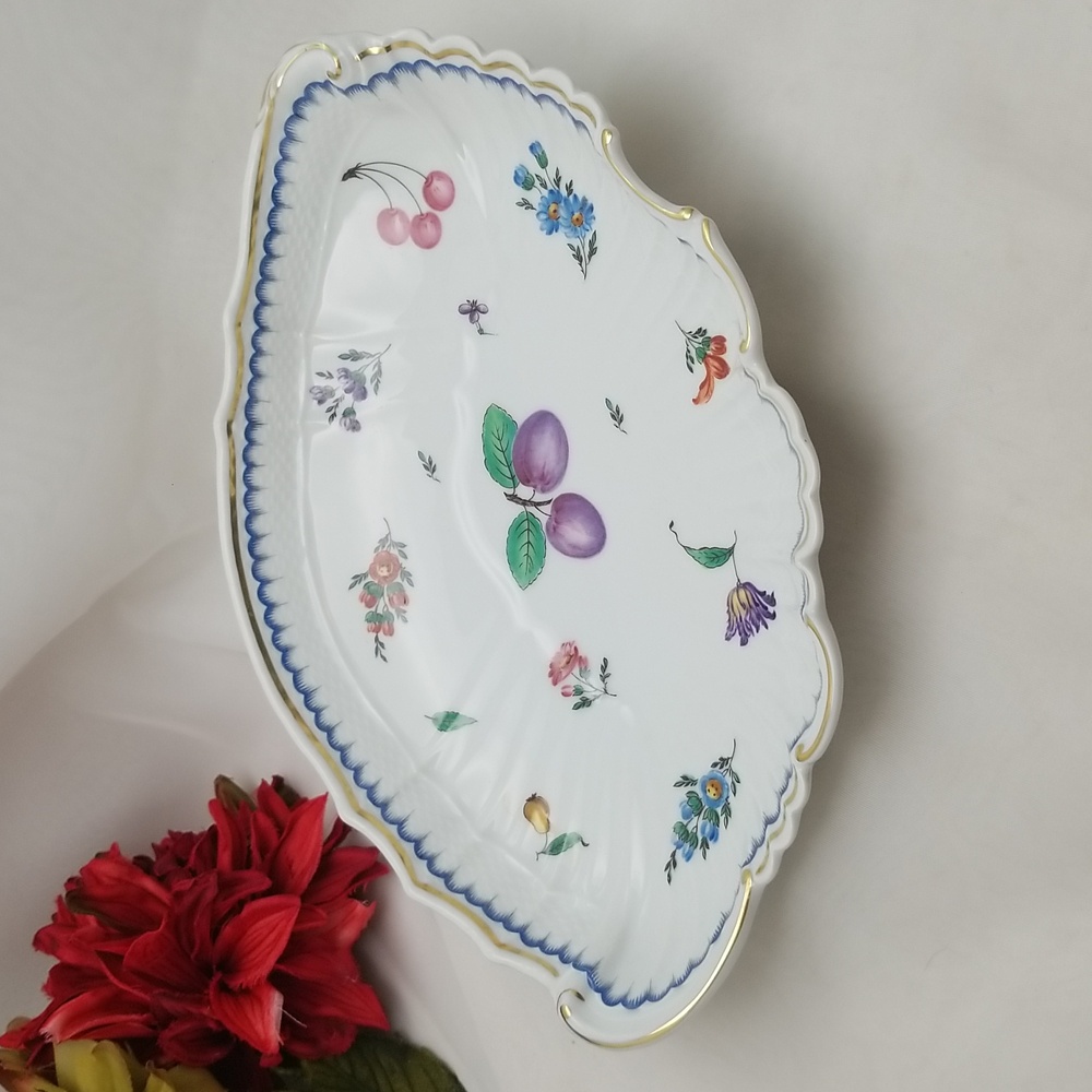 Vintage Richard Ginori Italy Scalloped Shell Fruits Serving Platter